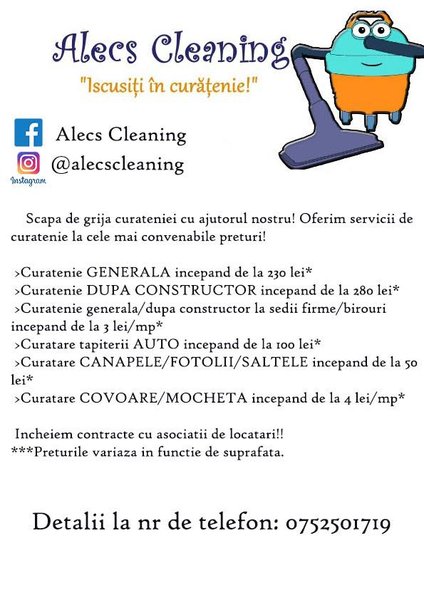 Alecs Cleaning - servicii curatenie